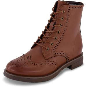 image:imageCUSHIONAIRE Womens Boyfriend wing tip boot Memory Foam Wide Widths AvailableCognac