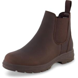 image:imageCUSHIONAIRE Womens Britain Chelsea Boots Soft Vegan Leather NonSlip Sole Memory Foam Back Pull Tab Ankle Boots for Women Wide WidthsEspresso
