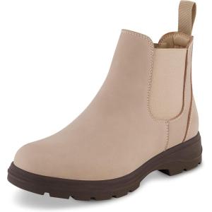 image:imageCUSHIONAIRE Womens Britain Chelsea Boots Soft Vegan Leather NonSlip Sole Memory Foam Back Pull Tab Ankle Boots for Women Wide WidthsSand