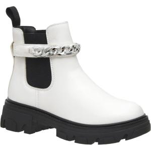 image:imageCUSHIONAIRE Womens Clover slip on chelsea boot with Detachable Chain Memory FoamWhite