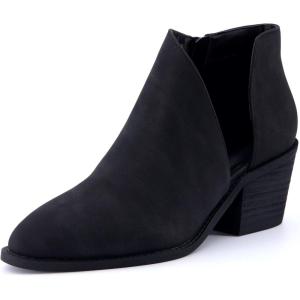 image:imageCUSHIONAIRE Womens Edith cut out ankle bootie Memory Foam Wide Widths AvailableBlack