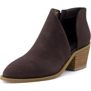 image:imageCUSHIONAIRE Womens Edith cut out ankle bootie Memory Foam Wide Widths AvailableBrown
