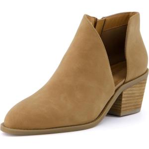 image:imageCUSHIONAIRE Womens Edith cut out ankle bootie Memory Foam Wide Widths AvailableTan