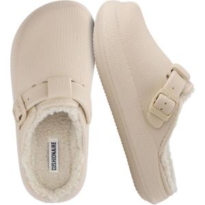 image:imageCUSHIONAIRE Womens Fable Recovery Clog with Faux Fur Lining and ComfortKhaki