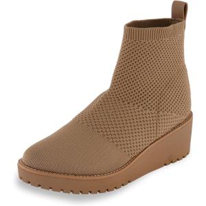 image:imageCUSHIONAIRE Womens Iggy stretch knit wedge boots Memory Foam Wide Widths AvailableTaupe