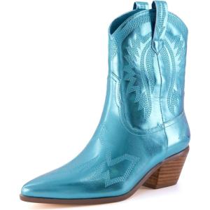 image:imageCUSHIONAIRE Womens Leon Western boot Memory Foam Wide Widths AvailableBlue