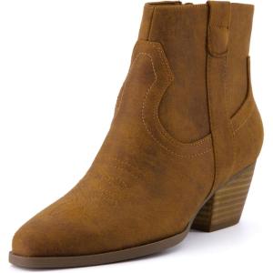 image:imageCUSHIONAIRE Womens Outlaw Western boot Memory Foam Wide Widths AvailableBrown