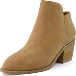 image:imageCUSHIONAIRE Womens Rip Ankle Bootie Memory Foam Wide Widths AvailableTan