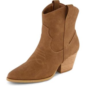 image:imageCUSHIONAIRE Womens Rocky Western boot with stitch detailing and Memory Foam padding Wide Widths AvailableTan