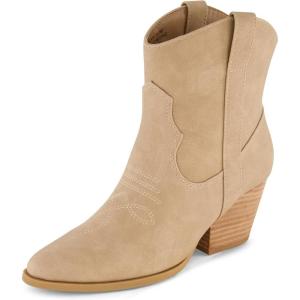 image:imageCUSHIONAIRE Womens Rocky Western boot with stitch detailing and Memory Foam padding Wide Widths AvailableTaupe