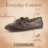 image:imageCUSHIONAIRE Anchor Lightweight Boat Shoes for Women  SlipOn Moccasin Loafers with Nautical Design  Wide Widths AvailableDark Brown Smooth