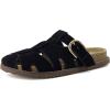image:imageCUSHIONAIRE Benson Fisherman Sandals for Women  Suede Slip On Closed Toe Womens Clogs with Memory Foam Cork Footbed and Arch SupportBlack Suede