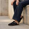 image:imageCUSHIONAIRE Benson Fisherman Sandals for Women  Suede Slip On Closed Toe Womens Clogs with Memory Foam Cork Footbed and Arch SupportBlack Suede