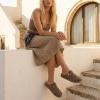 image:imageCUSHIONAIRE Benson Fisherman Sandals for Women  Suede Slip On Closed Toe Womens Clogs with Memory Foam Cork Footbed and Arch SupportTaupe Suede