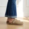 image:imageCUSHIONAIRE Boulder Genuine Leather Clogs for Women Slingback Slip On Shoes with Adjustable Swivel Back Strap and Memory Foam FootbedBiscuit Suede