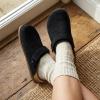 image:imageCUSHIONAIRE Boulder Genuine Leather Clogs for Women Slingback Slip On Shoes with Adjustable Swivel Back Strap and Memory Foam FootbedBlack