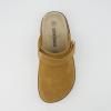 image:imageCUSHIONAIRE Boulder Genuine Leather Clogs for Women Slingback Slip On Shoes with Adjustable Swivel Back Strap and Memory Foam FootbedChestnut Suede