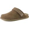 image:imageCUSHIONAIRE Boulder Genuine Leather Clogs for Women Slingback Slip On Shoes with Adjustable Swivel Back Strap and Memory Foam FootbedTaupe Suede