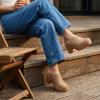image:imageCUSHIONAIRE Womens Gibbons Faux Wood Clog with Memory Foam Padding Wide Widths AvailableSand
