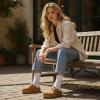 image:imageCUSHIONAIRE Womens Granola Previous Buckle Issue Fixed Genuine Suede Cork Footbed Platform Clog Comfort Wide Widths Available Chestnut 6
