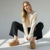 image:imageCUSHIONAIRE Womens Granola Previous Buckle Issue Fixed Genuine Suede Cork Footbed Platform Clog Comfort Wide Widths Available Chestnut 6