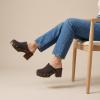 image:imageCUSHIONAIRE Womens Guest Faux Wood Clog with Memory Foam Padding Wide Widths AvailableBlack