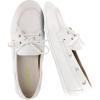 image:imageCUSHIONAIRE Anchor Lightweight Boat Shoes for Women  SlipOn Moccasin Loafers with Nautical Design  Wide Widths AvailableWhite Smooth