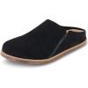 image:imageCUSHIONAIRE Womens Clay Genuine Leather footbed clog with Comfort paddingBlack