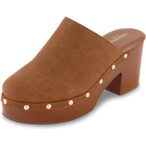 image:imageCUSHIONAIRE Womens Gibbons Faux Wood Clog with Memory Foam Padding Wide Widths AvailableChestnut