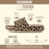 image:imageCUSHIONAIRE Feather EVA Slides for Women  Comfortable Slip On Womens Slippers Indoor Outdoor Shower Shoes Beach Essential Cloud SlidesLeopard