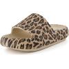 image:imageCUSHIONAIRE Feather EVA Slides for Women  Comfortable Slip On Womens Slippers Indoor Outdoor Shower Shoes Beach Essential Cloud SlidesLeopard