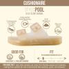 image:imageCUSHIONAIRE Pool Slides for Women Waterproof Double Buckle Adjustable SlipOn Womens Sandals for Beach Shower Casual WearChampagne