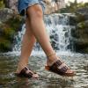 image:imageCUSHIONAIRE Pool Slides for Women Waterproof Double Buckle Adjustable SlipOn Womens Sandals for Beach Shower Casual WearTortoise