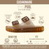 image:imageCUSHIONAIRE Pool Slides for Women Waterproof Double Buckle Adjustable SlipOn Womens Sandals for Beach Shower Casual WearWhiskey
