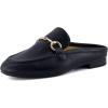 image:imageCUSHIONAIRE Yummy Slip On Womens Mules Business Casual Loafers for Women with Low Heel and Metal Chain Detail  Run Small Size UpBlack