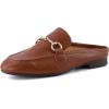 image:imageCUSHIONAIRE Yummy Slip On Womens Mules Business Casual Loafers for Women with Low Heel and Metal Chain Detail  Run Small Size UpCognac