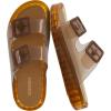 image:imageCUSHIONAIRE Pool Slides for Women Waterproof Double Buckle Adjustable SlipOn Womens Sandals for Beach Shower Casual WearWhiskey
