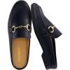 image:imageCUSHIONAIRE Yummy Slip On Womens Mules Business Casual Loafers for Women with Low Heel and Metal Chain Detail  Run Small Size UpBlack
