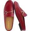 image:imageCUSHIONAIRE Yummy Slip On Womens Mules Business Casual Loafers for Women with Low Heel and Metal Chain Detail  Run Small Size UpRed