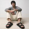 image:imageCUSHIONAIRE Nation Slip On Slides for Men with Adjustable Straps Cushioned Footbed and Ridged Grip Outsole  Everyday Mens SandalsBlack