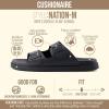image:imageCUSHIONAIRE Nation Slip On Slides for Men with Adjustable Straps Cushioned Footbed and Ridged Grip Outsole  Everyday Mens SandalsBlack