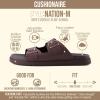 image:imageCUSHIONAIRE Nation Slip On Slides for Men with Adjustable Straps Cushioned Footbed and Ridged Grip Outsole  Everyday Mens SandalsBrown