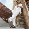 image:imageCUSHIONAIRE Nation Slip On Slides for Men with Adjustable Straps Cushioned Footbed and Ridged Grip Outsole  Everyday Mens SandalsBrown