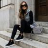 image:imageCUSHIONAIRE Hart Womens Casual Shoes with Dual Zippers Lightweight Hidden Wedge Fashion Sneakers for WomenBlack