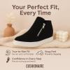 image:imageCUSHIONAIRE Hart Womens Casual Shoes with Dual Zippers Lightweight Hidden Wedge Fashion Sneakers for WomenBlack