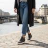 image:imageCUSHIONAIRE Hart Womens Casual Shoes with Dual Zippers Lightweight Hidden Wedge Fashion Sneakers for WomenBlack Canvas