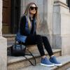 image:imageCUSHIONAIRE Hart Womens Casual Shoes with Dual Zippers Lightweight Hidden Wedge Fashion Sneakers for WomenBlue Canvas