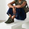 image:imageCUSHIONAIRE Hart Womens Casual Shoes with Dual Zippers Lightweight Hidden Wedge Fashion Sneakers for WomenCamo Canvas