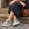 image:imageCUSHIONAIRE Hart Womens Casual Shoes with Dual Zippers Lightweight Hidden Wedge Fashion Sneakers for WomenGrey Canvas