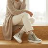 image:imageCUSHIONAIRE Hart Womens Casual Shoes with Dual Zippers Lightweight Hidden Wedge Fashion Sneakers for WomenGrey Canvas